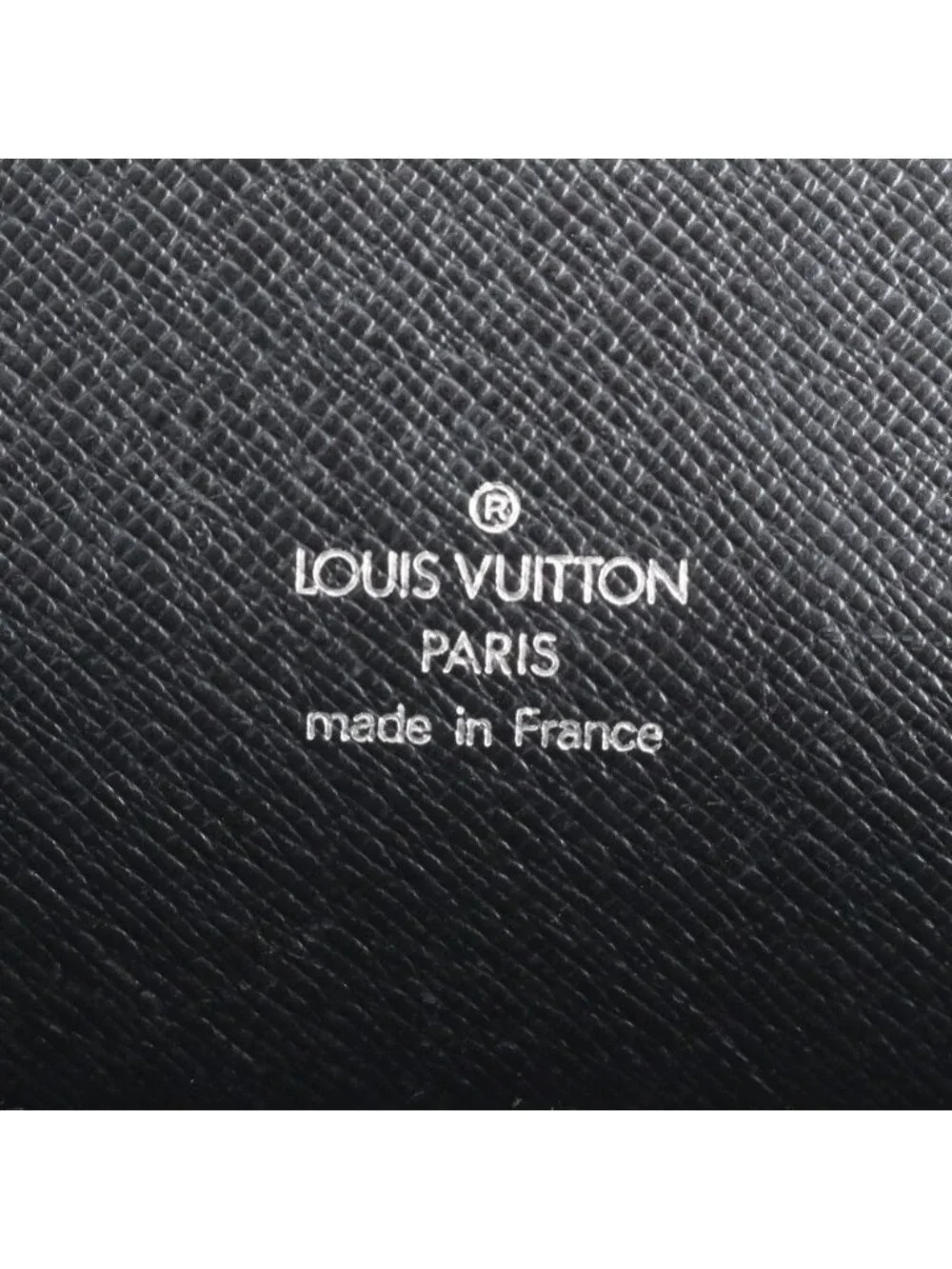Louis Vuitton Taiga Angara Leather Business Document Briefcase Black